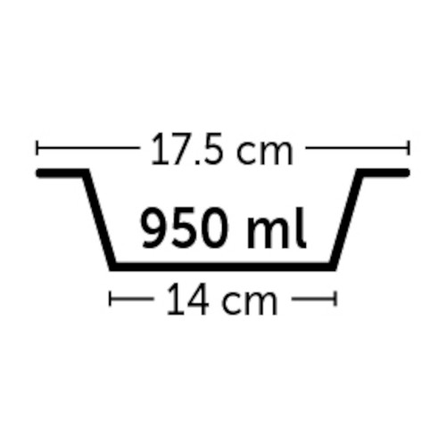 Бамбуковая миска с антискользящим покрытием 950 мл