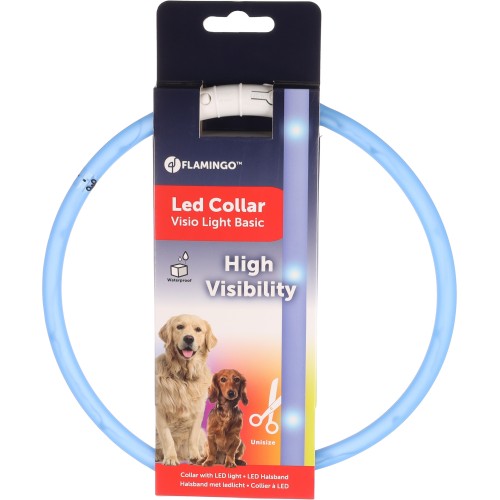 ОШЕЙНИК С 3 УРОВНЯМИ СВЕТА, Голубой цвет 