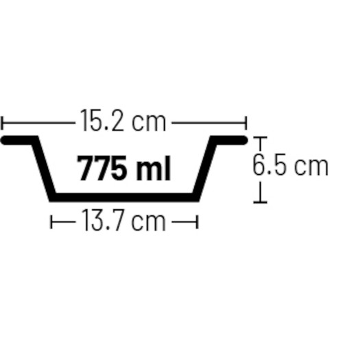 Миска из нержавеющей стали с двойными стенками 775 мл