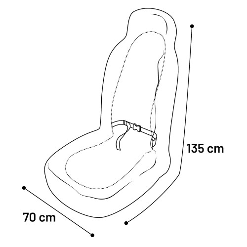 ЧЕХОЛ ДЛЯ переднего АВТОМОБИЛЬНОГО СИДЕНЬЯЧЁРНЫЙ