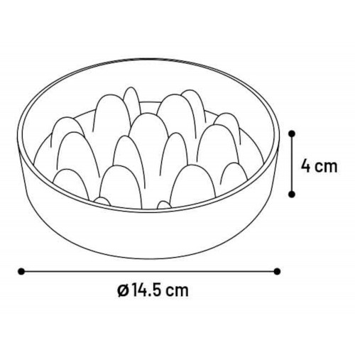 Кормушка  Greni бежевая M (790 мл)