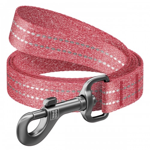 Поводок WAUDOG Re-cotton, красный  300 cm, 20 mm