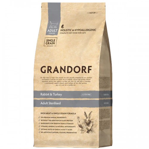 GRANDORF Cat Rabbit&Turkey Adult Sterilised