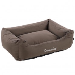 Лежак для собак Dreambay прямоугольный, серо-коричневый (65x45 см)