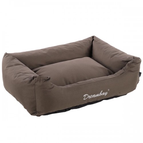 Лежак для собак Dreambay прямоугольный, серо-коричневый (65x45 см)