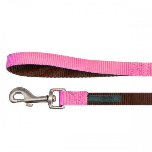 Camon Поводок "DoublePremium", коричнево-цикламеновый, 1200x15мм