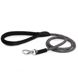 Camon Светоотражающий веревочный поводок, черный, 1,2м x 10мм
