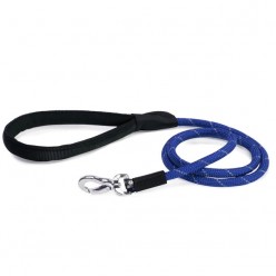 Camon Светоотражающий веревочный поводок, синий 1,2м x 12мм