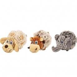 Игрушка плюшевая с мячом - буйвол/слон/собака 