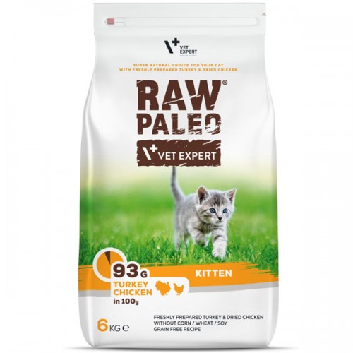 VetExpert Raw Paleo Cat Dry Food KITTEN - Turkey&Chicken