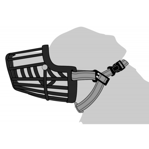 Намордник MUZZLE SILAS, черный L