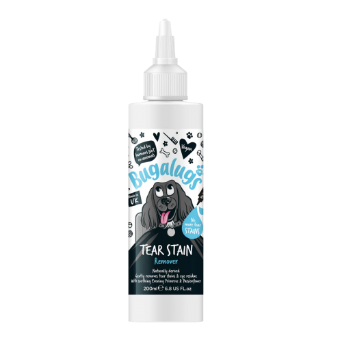 Bugalugs eye tear stain remover 200 ml, Средство для удаления пятен от слез у собак 