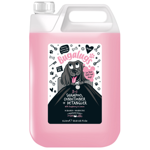 Bugalugs Shampoo Raspberry 3 in 1, Шампунь, кондиционер и средство для распутывания волос с ароматом малины и лимона.