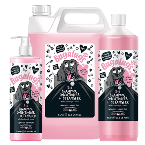 Bugalugs Shampoo Raspberry 3 in 1, Шампунь, кондиционер и средство для распутывания волос с ароматом малины и лимона.