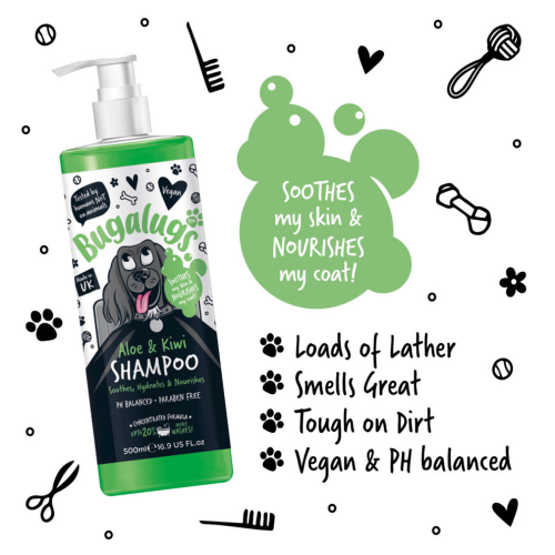 Bugalugs Shampoo Aloe & Kiwi Успокаивающий шампунь