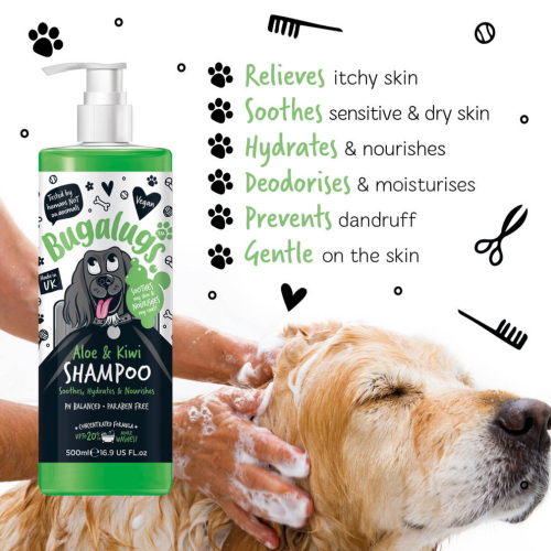 Bugalugs Shampoo Aloe & Kiwi Успокаивающий шампунь