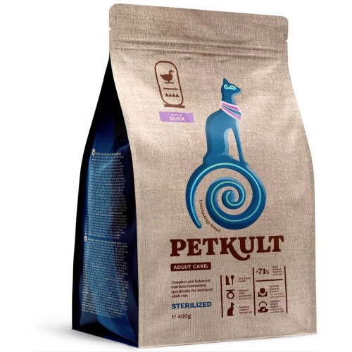 Petkult Cat Sterilised Rich in duck Duck & Chicken 