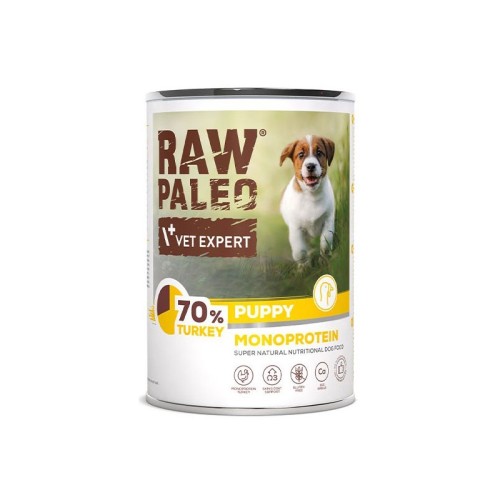 Raw paleo monoprotein puppy turkey 400 gr