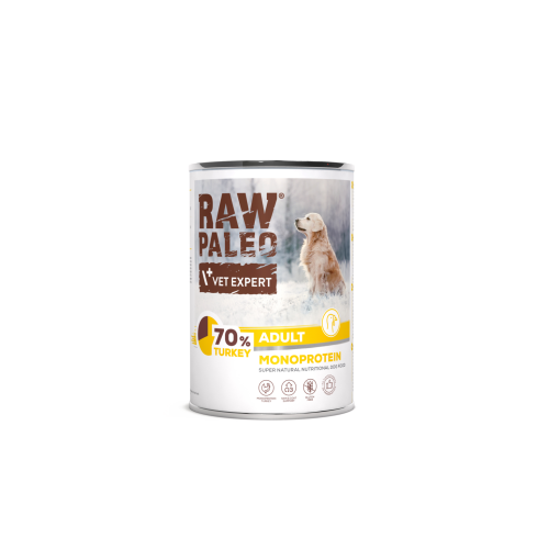 Raw paleo monoprotein adult turkey 400 gr