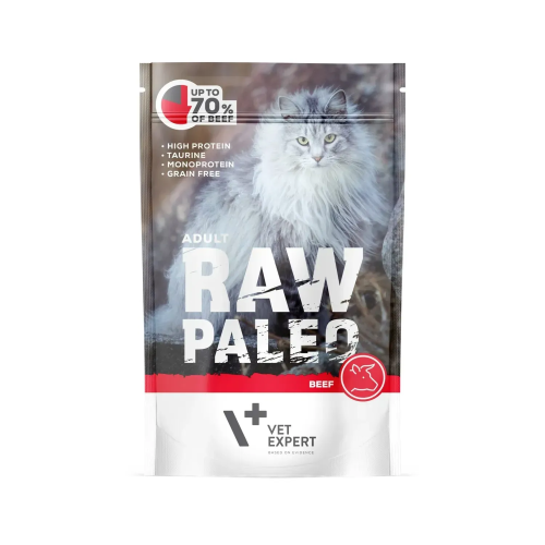 Raw Paleo cat pouch Adult Beef 100g