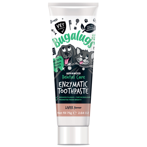 Bugalugs Энзимная зубная паста Advanced Dental Care (со вкусом печени) для собак и кошек.