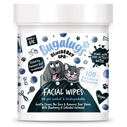 Салфетки для удаления слезных пятен с коллоидной овсянкой Blueberry Spa Facial Wipes 100шт для собак