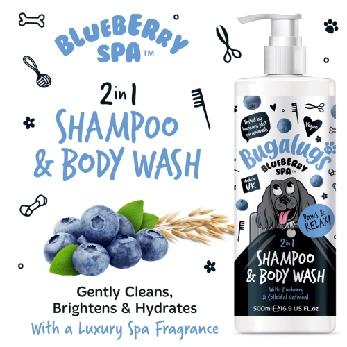 Шампунь для удаления слезных пятен с коллоидной овсянкой Blueberry Spa Facial Wash 500ml для собак