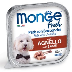 MONGE Dog Fresh Pate and chunkies with Lamb 100g