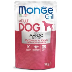 MONGE Dog Grill Pouch Beef 100g