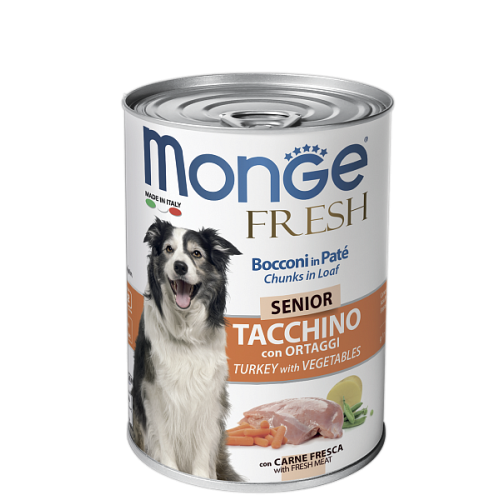 MONGE Dog Fresh Senior Turkey / Vegetables 400g