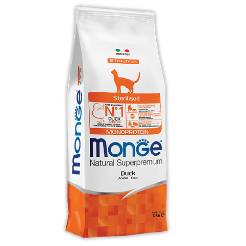 MONGE dry cat sterilised Duck 