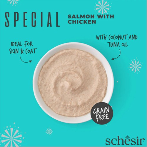SCHESIR Special Cat pouch Skin&Coat Mousse Salmon 70g