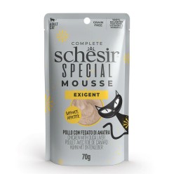 SCHESIR Special Cat pouch Exigent Mousse Chicken with Duck Liver 70g