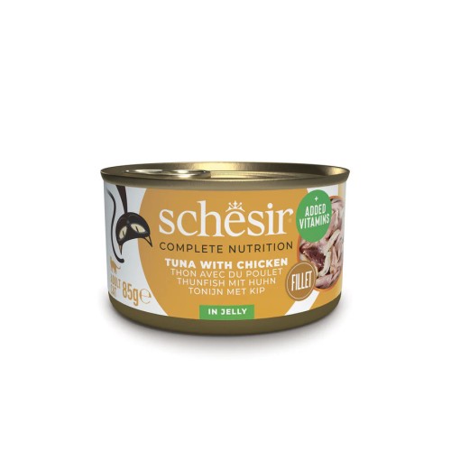 SCHESIR C&B Wet Cat Tuna with Chicken in jelly 85g
