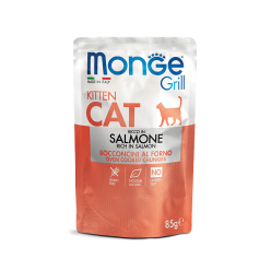 MONGE Cat Grill Pouch Kitten Salmone 85g