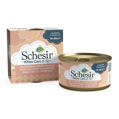 SCHESIR Kitten Chicken With Aloe in jelly 85g