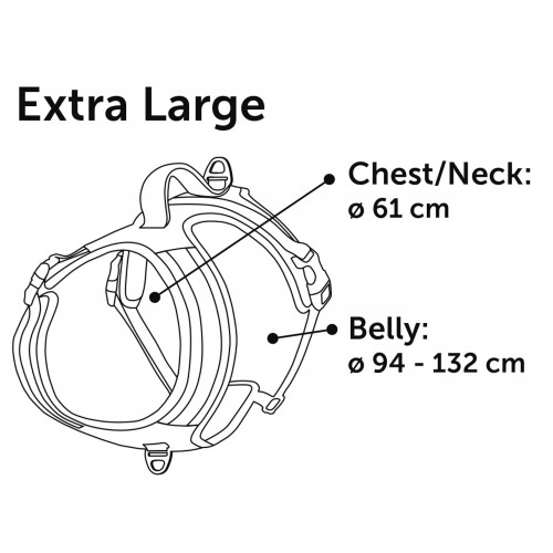 ШЛЕЙКА TOGA с дышащей сеткой ЧЁРНАЯ XL