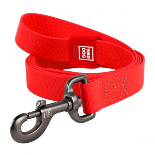 Поводок WAUDOG Waterproof, водостойкий, цвет красный S 1,83 м
