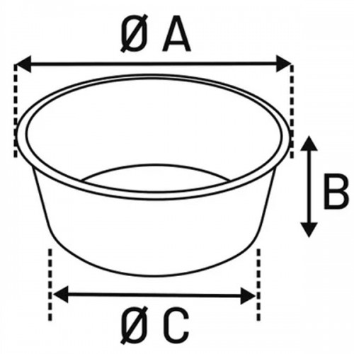 Миска для корма и воды Lora, круглая, черная & серебристая (15см / 1150мл)