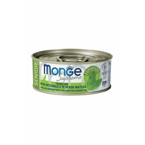 MONGE Cat Supreme Senior Tuna/Rice/Matcha Green Tea 80g