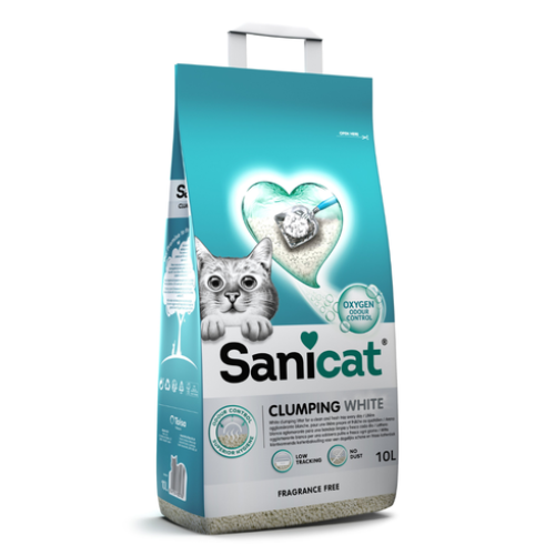 SANICAT CLUMPING WHITE FRAGRANCE FREE 10l